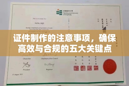 靖江证件制作的注意事项，确保高效与合规的五大关键点